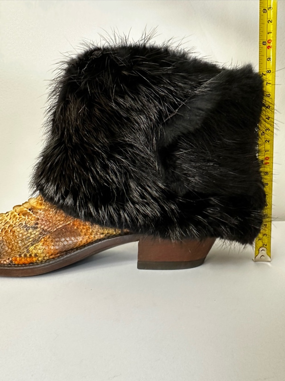 Lucchese Boots Exotic Fur Canty Western Heel Women’s Size 9.5 - Picture 13 of 13